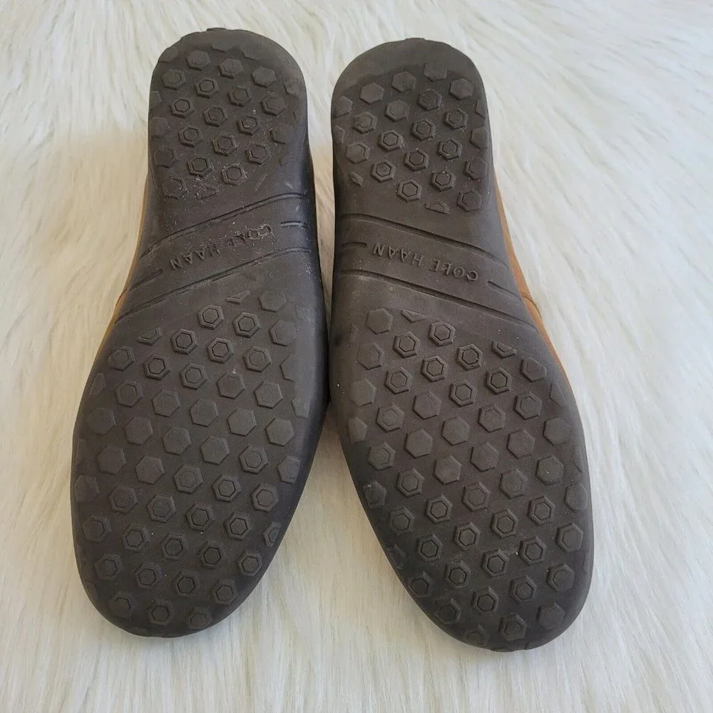 Cole Haan Mens Sz 9.5 Loafer Brown Leather Slip On Dress Driving Shoes 12602